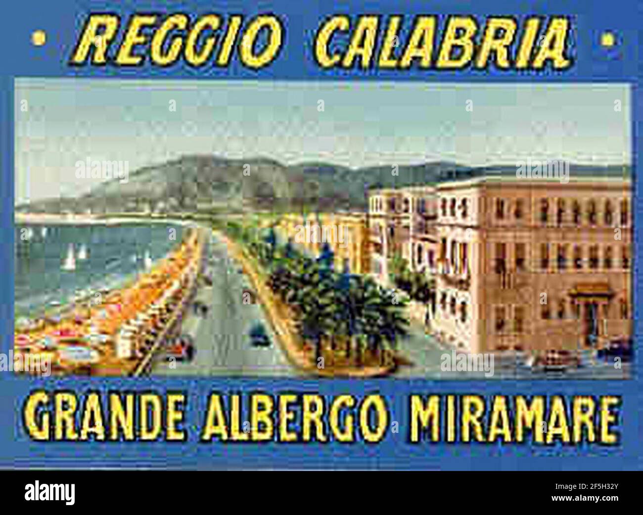 Reggio calabria cartolina albergo miramare Stock Photo - Alamy