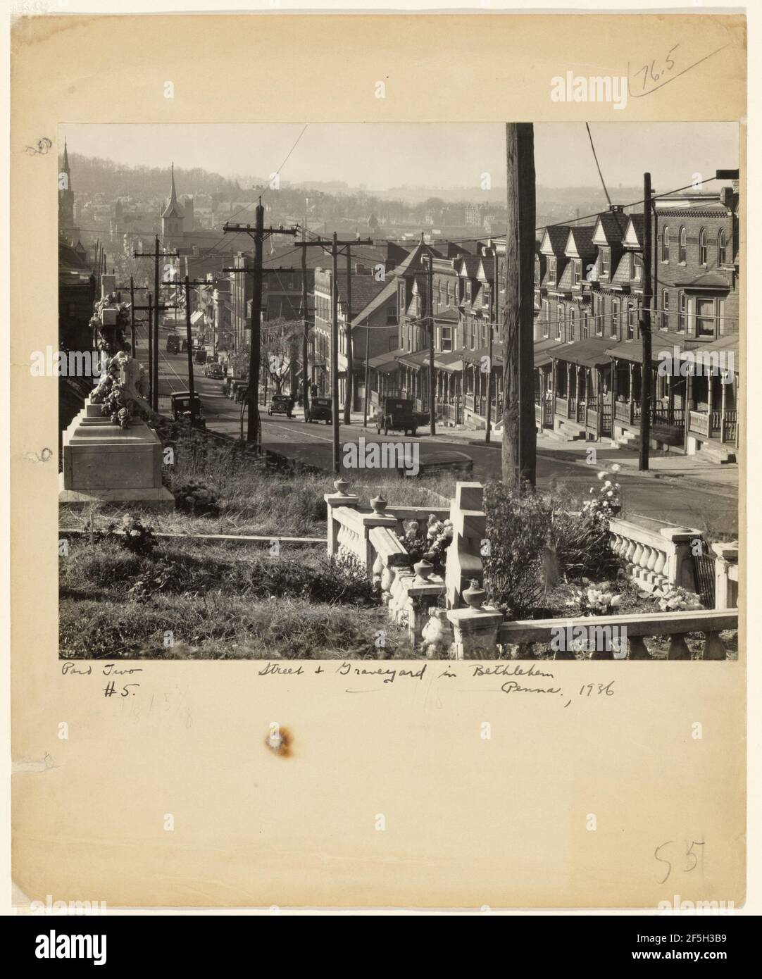 Street and Graveyard in Bethlehem, Pennsylvania. Walker Evans (American