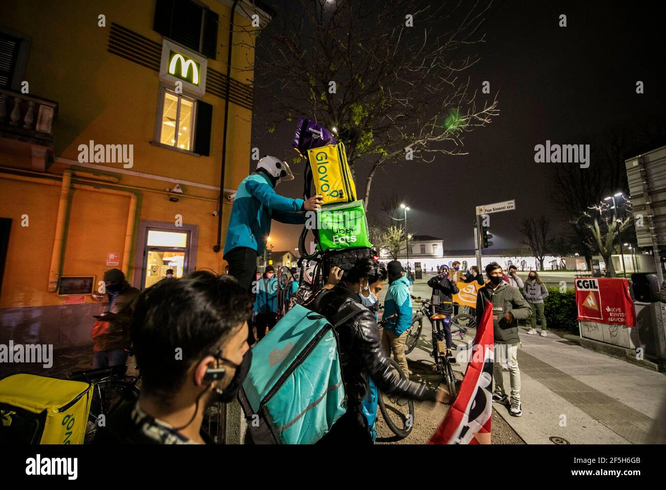 Bergamo, Italy. 26th Mar, 2021. Bergamo - No Delivery Day - National ...