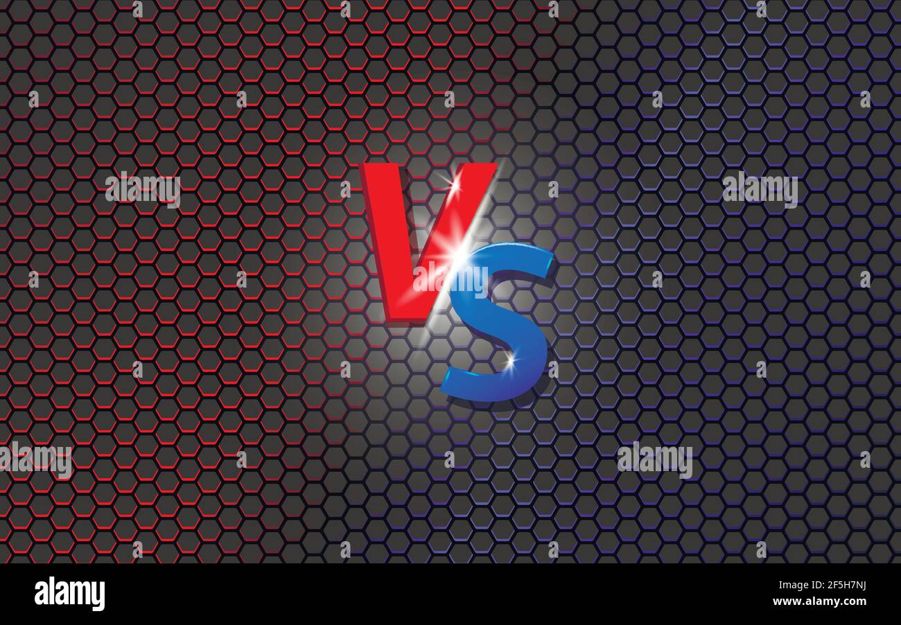 Versus vs fight battle screen background. Vector illustration. Stock Vector