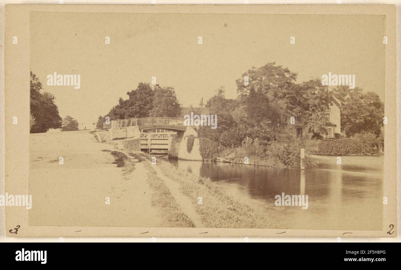 Maidenhead. Ray Mills. The Lock.. Henry W. Taunt (British, 1842 - 1922) Stock Photo