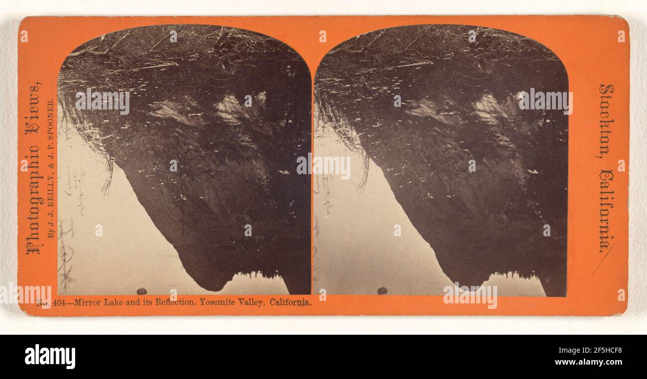 Mirror Lake and its Reflection, Yosemite Valley, California.. Reilly