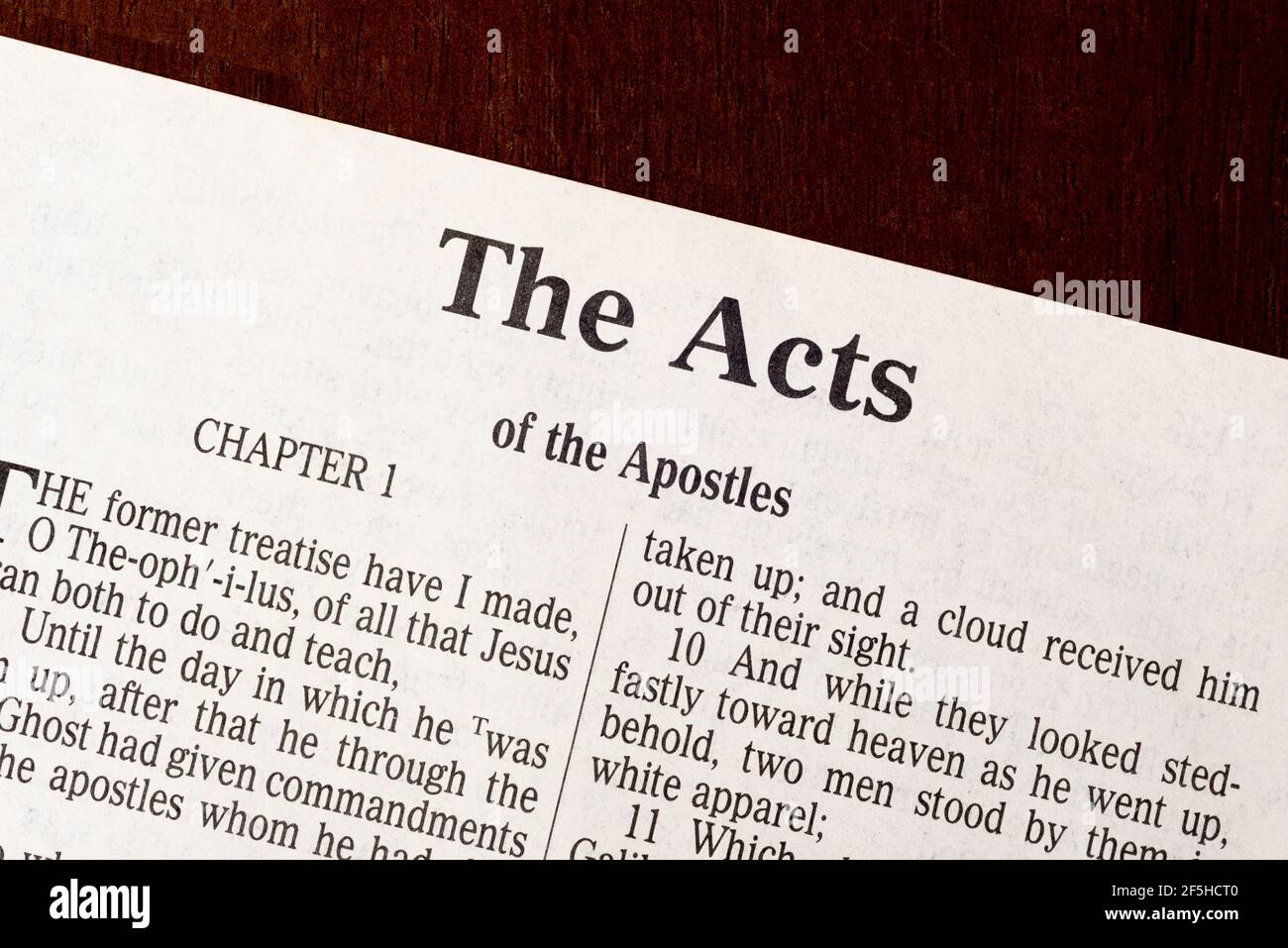 Acts Title Page Close-up Stock Photo