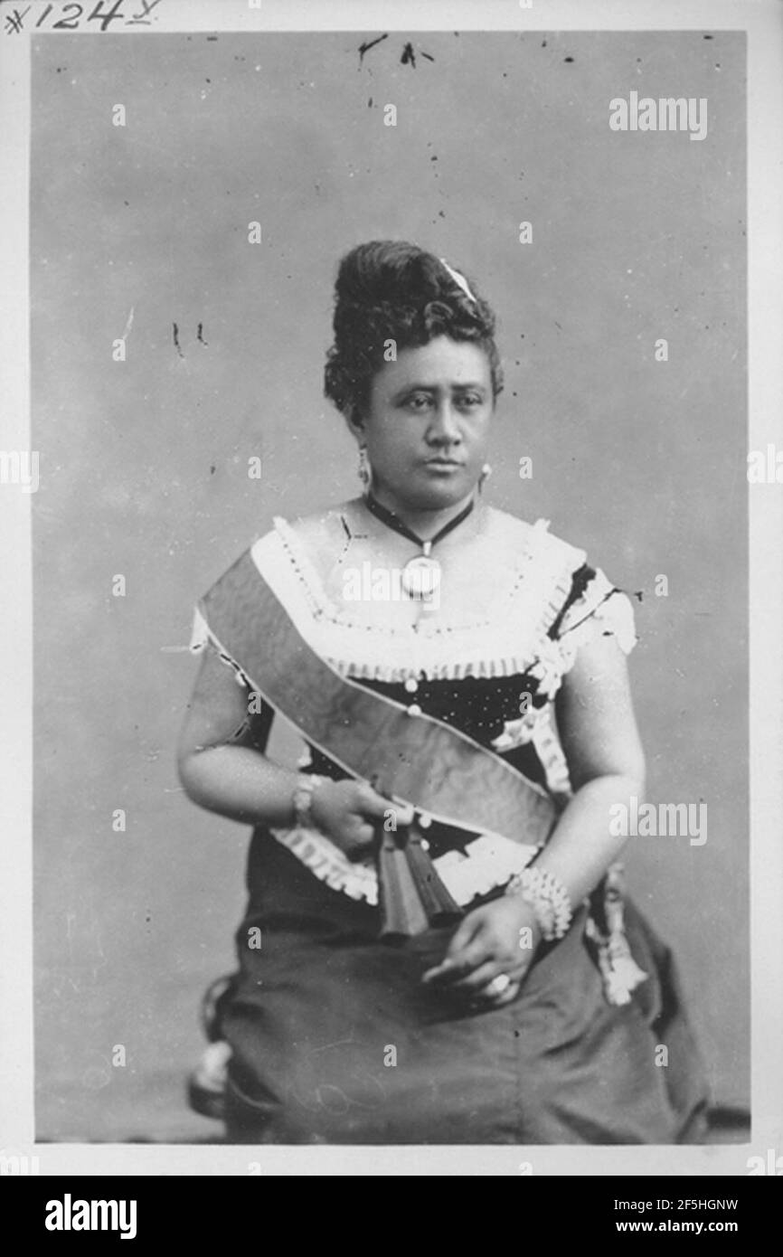 Queen Kapiolani, photograph by A. A. Montano Stock Photo Alamy