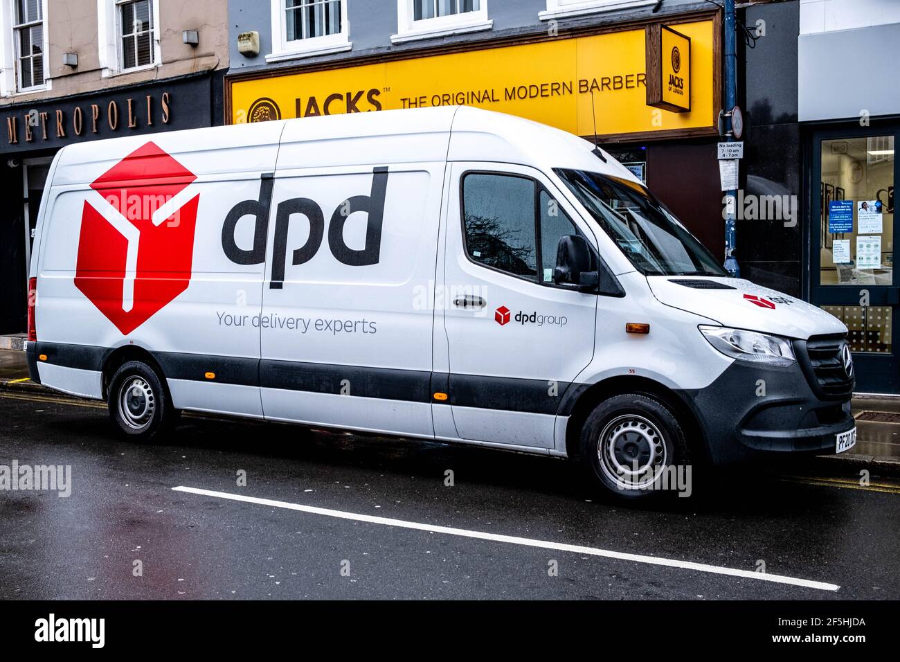 London UK, March 26 2021, DPD Courier Delivery Van Parked On The Road ...