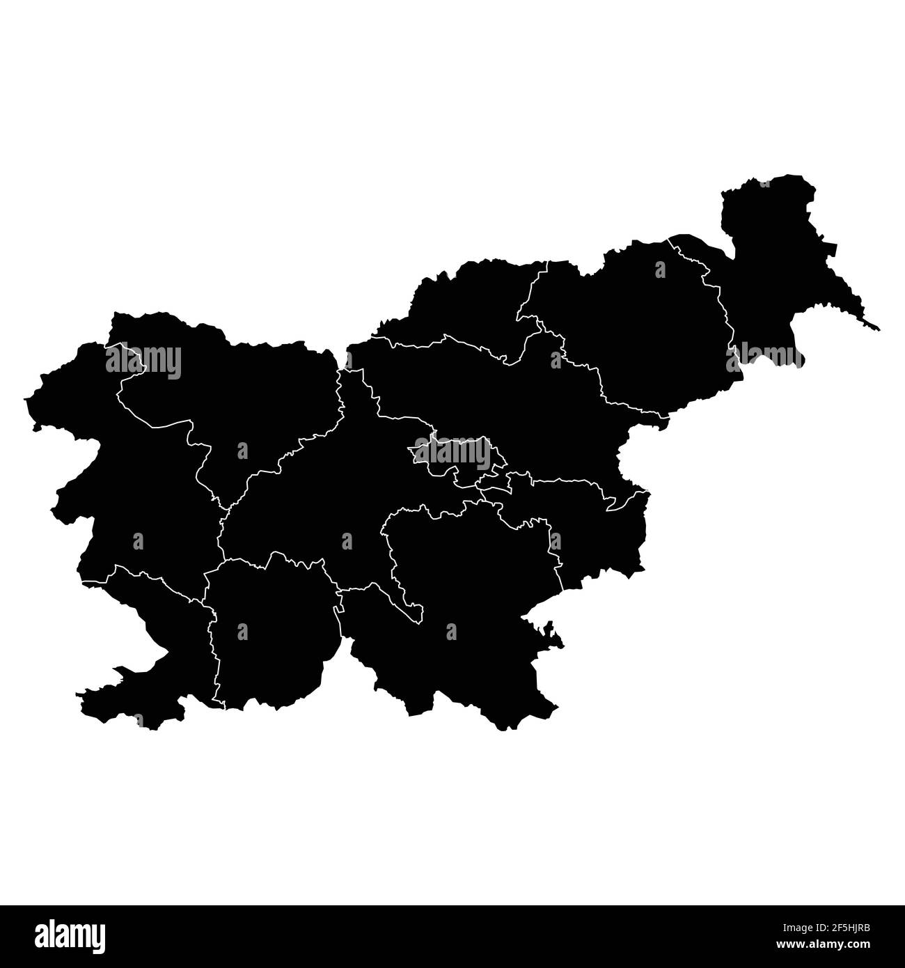 Slovenia country map vector with regional areas Stock Vector Image ...