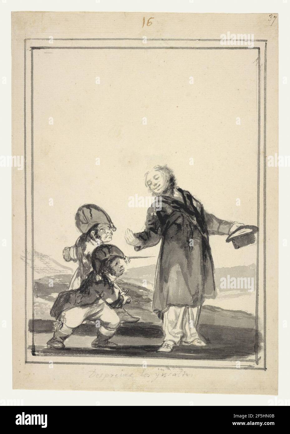 Contemptuous of the Insults. Francisco José de Goya y Lucientes (Francisco de Goya) (Spanish, 1746 - 1828) Stock Photo