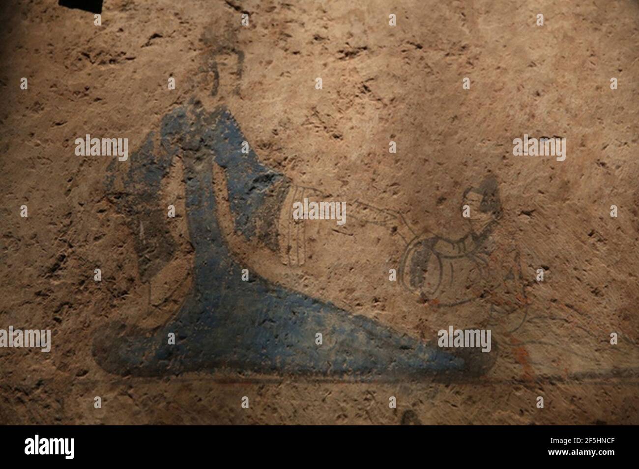 Queen Mother of the West from a Wall-Painting in Han Dynasty Tomb. Stock Photo