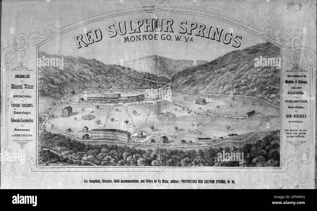 Red Sulphur Springs handbill HABS WV1. Stock Photo