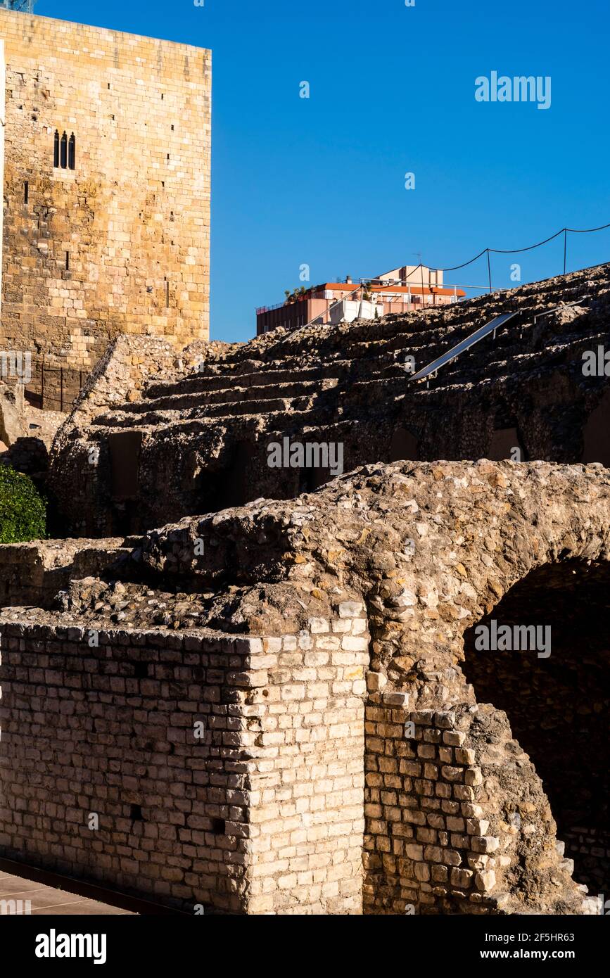 Historic center of Tarragona, Tarraco, Catalonia, Spain, UNESCO World Heritage Site. Stock Photo
