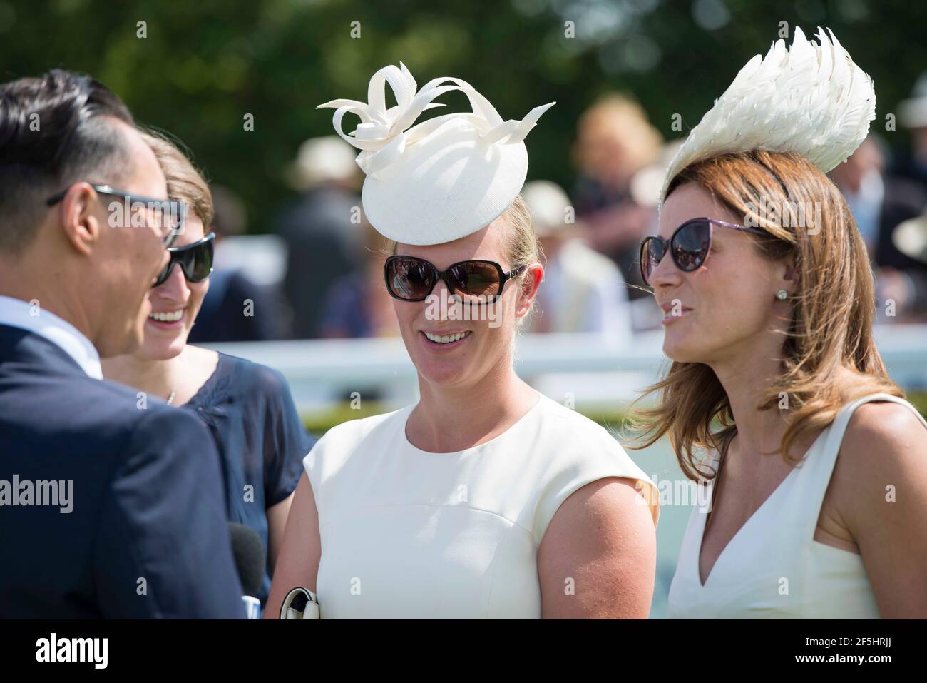 Zara Phillips and Natalie Pinkham attend day 3 Ladies Day of Glorious  Goodwood, Goodwood, Nr. Chichester Stock Photo - Alamy