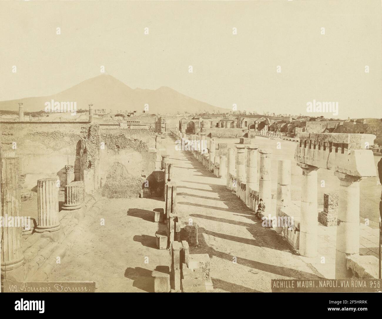 Pompeii, Forum. Achille Mauri (Italian, 1806 - 1883) Stock Photo