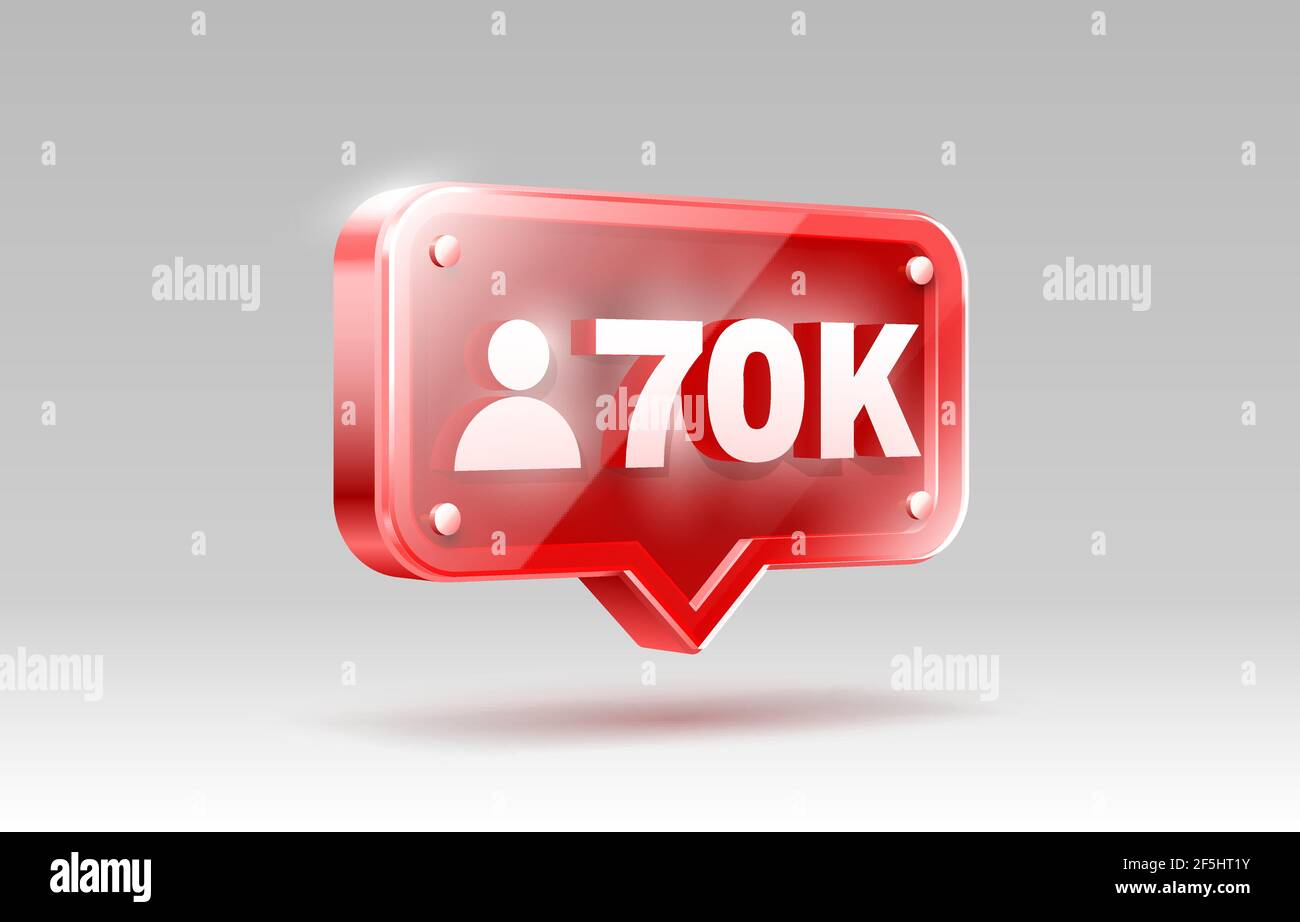 Thank you followers peoples, 70k online social group, happy banner ...