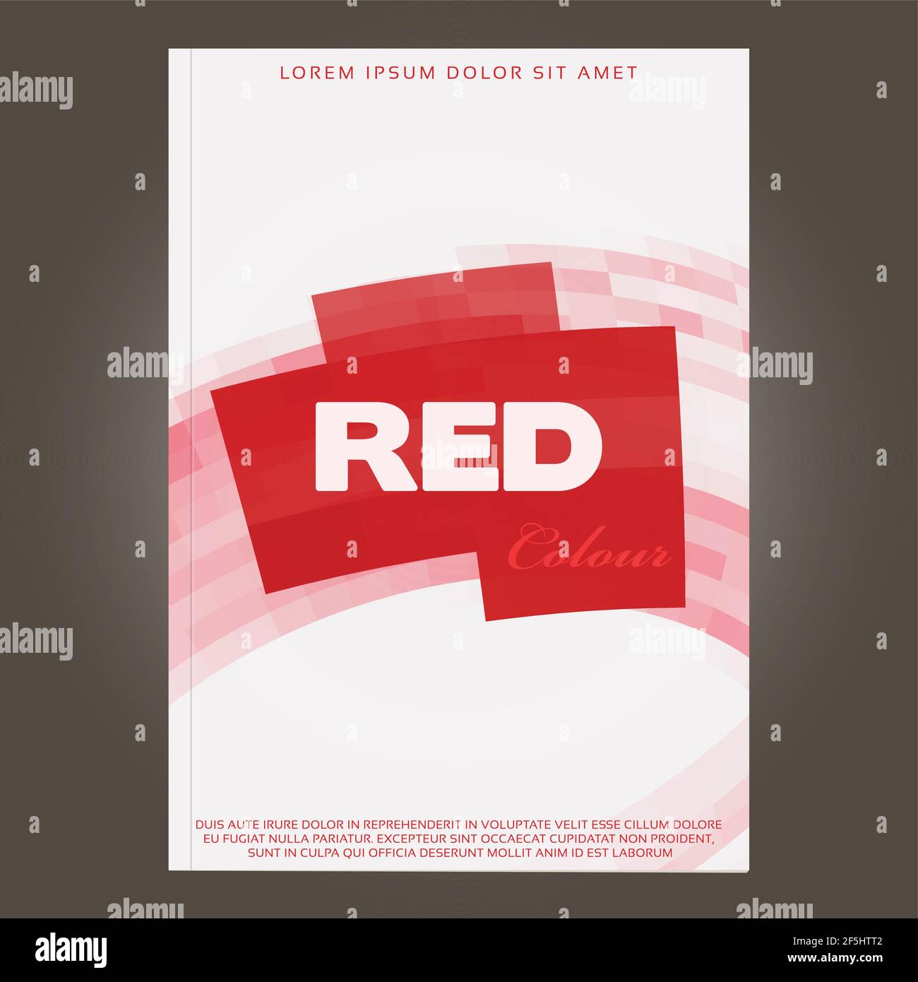 Abstract cover design with red shape for brochure, catalog, folder or