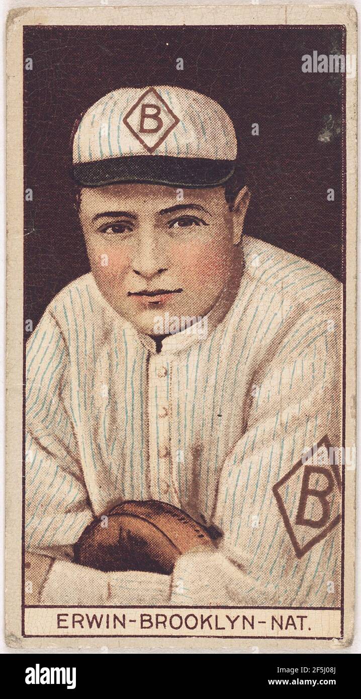 Erwin Rye R. E. Erwin, Brooklyn Dodgers, baseball card portrait Stock Photo - Alamy