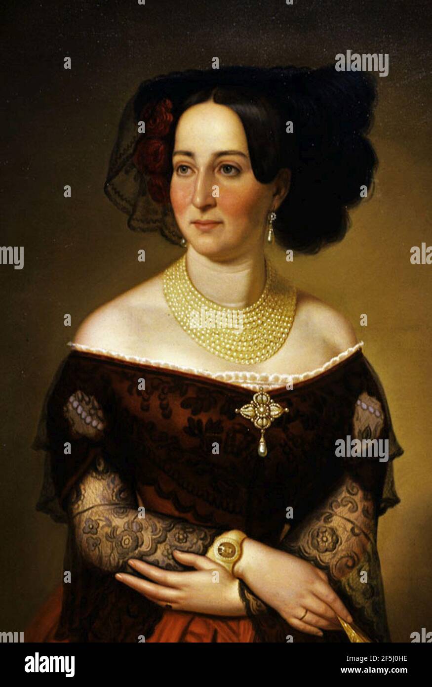 Queen Amalia of Greece (1818-1875). Stock Photo