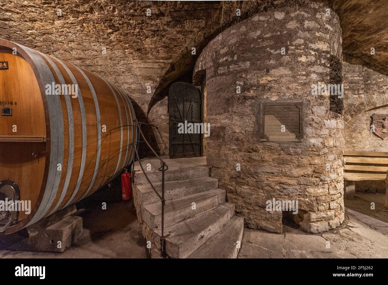 cask cellar of Bürgerspital winery, Würzburg, Germany Stock Photo