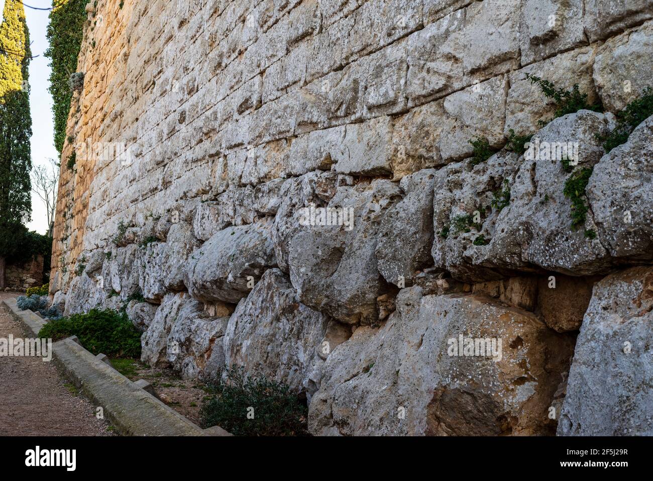 Roman wall of Tarragona, Tarraco, Catalonia, Spain. UNESCO World