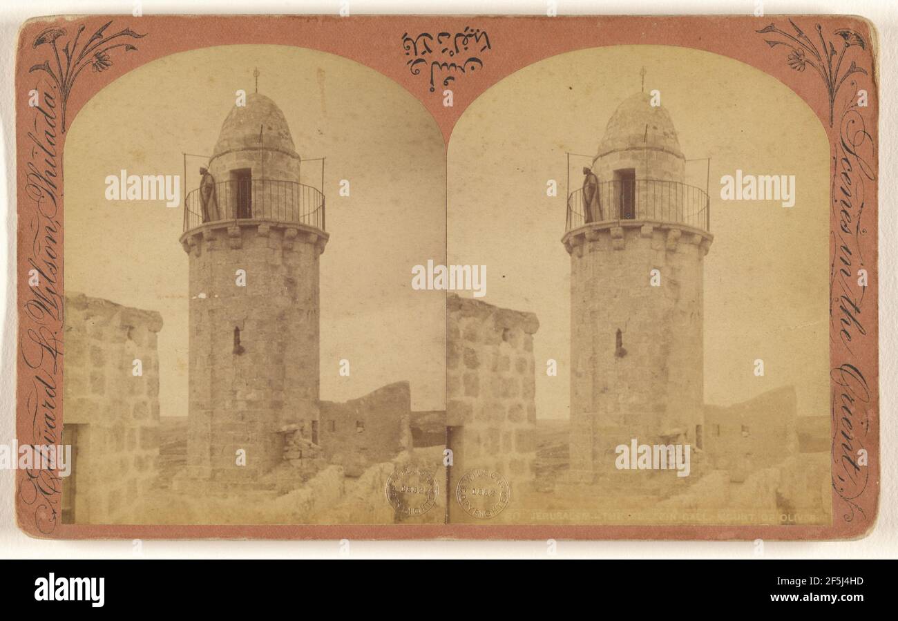Palestine. Jerusalem. - The Muezzin Call - Mount of Olives.. Edward L. Wilson (American, 1838 - 1903) Stock Photo