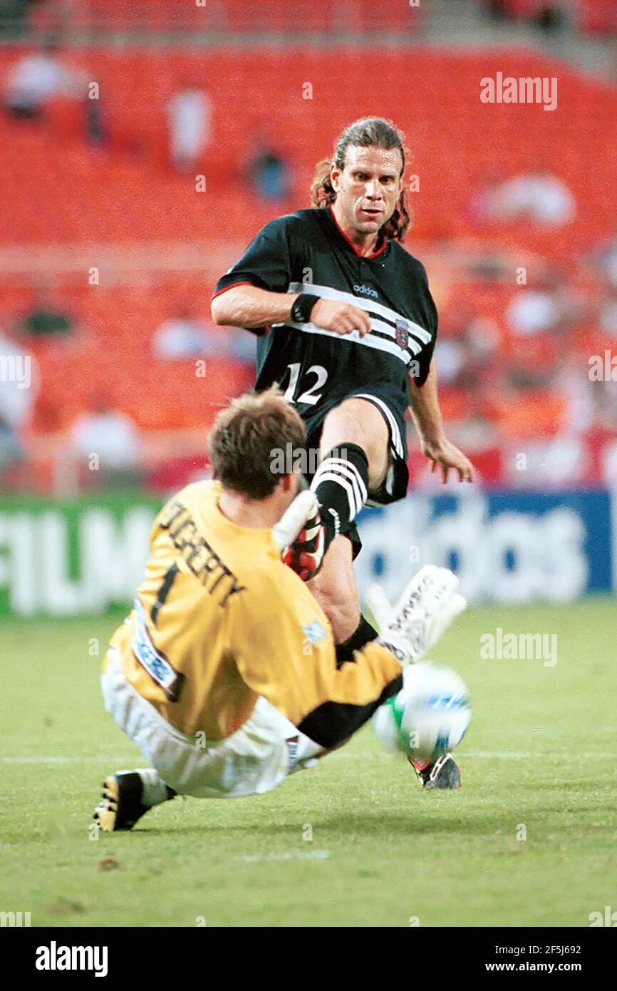 Jeff Agoos of D.C. United in action Stock Photo