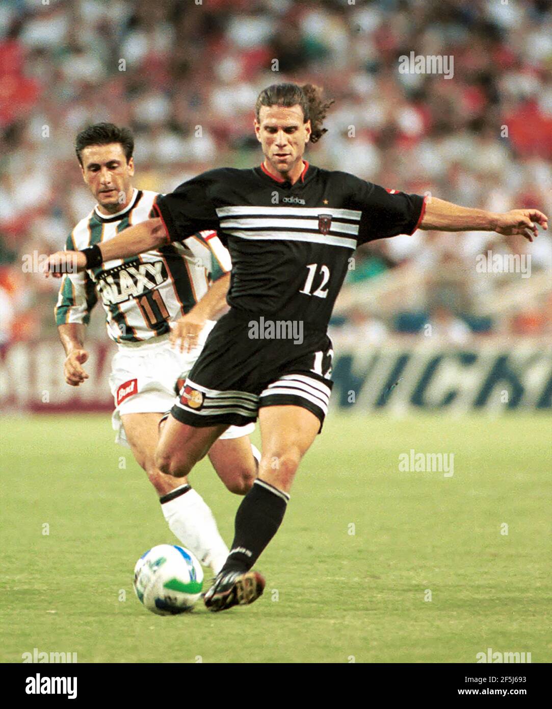 Jeff Agoos of D.C. United in action Stock Photo