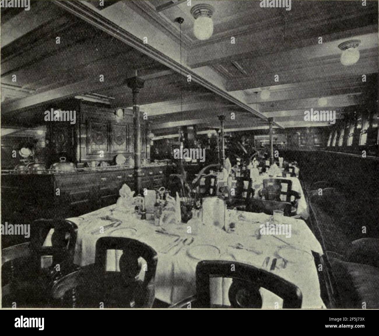 Railwaysofworld00protrich-p517-SS-Hibernia-1st-class-dining-room Stock ...
