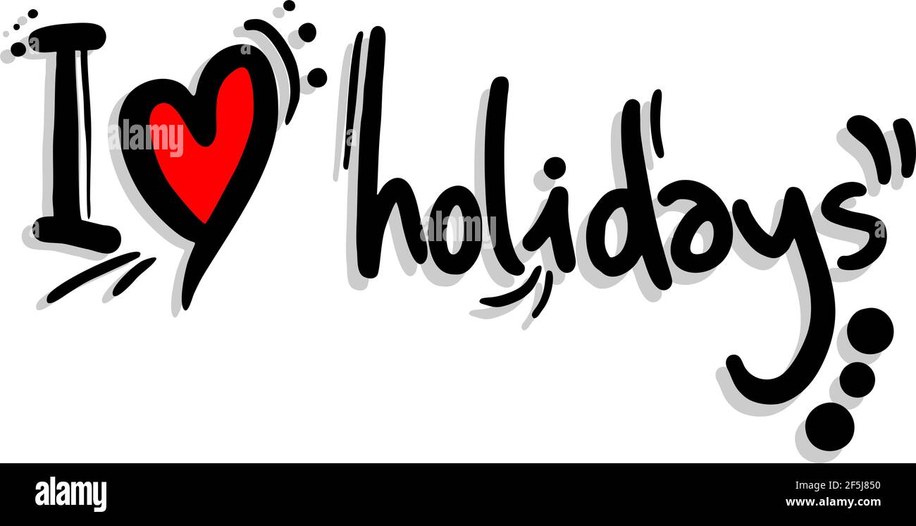 Love holidays message Stock Vector