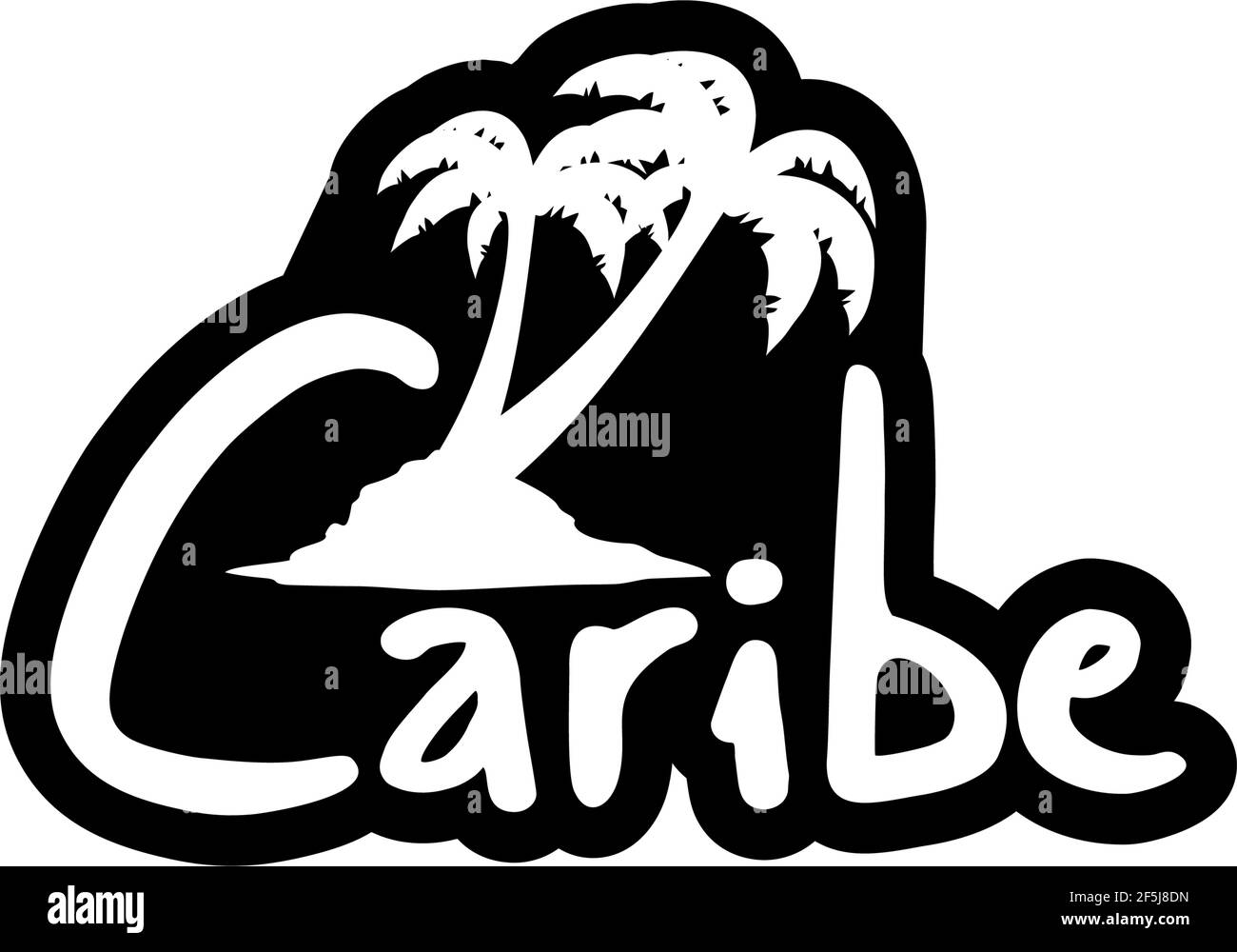 Caribe beach Stock Vector