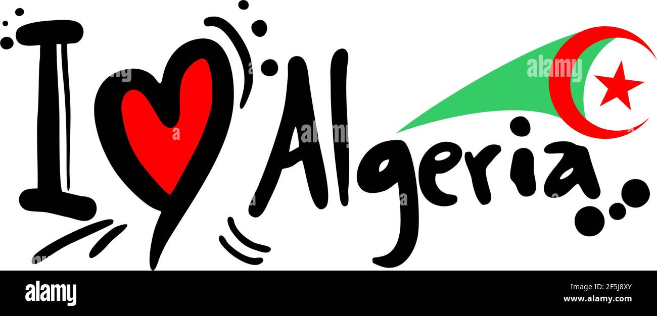 Algeria love Stock Vector