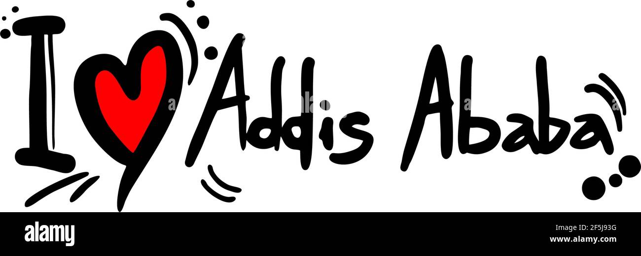 Love addis ababa Stock Vector