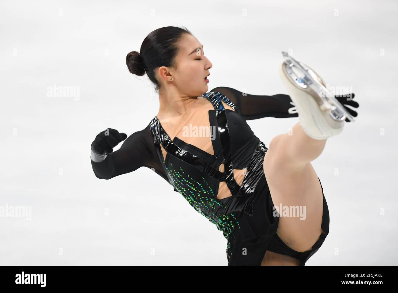 Kaori SAKAMOTO from Japan, during Ladies Free Program at the ISU World Figure Skating Championships 2021