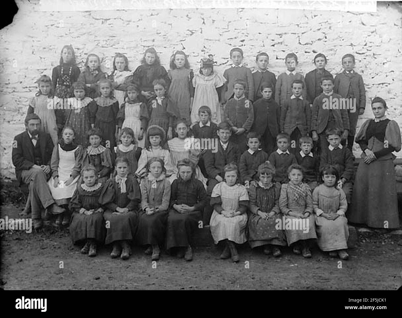 Pupils of the national school, Betws-yn-Rhos Stock Photo