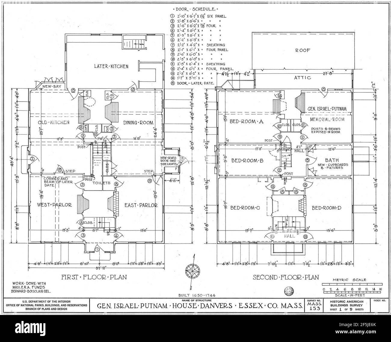 Putnam House floor plans Stock Photo Alamy