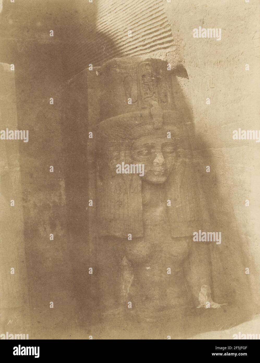 Spéos de Ehre à Istamboul, Statue de Femme. John Beasley Greene (American, born France, 1832 - 1856) Stock Photo