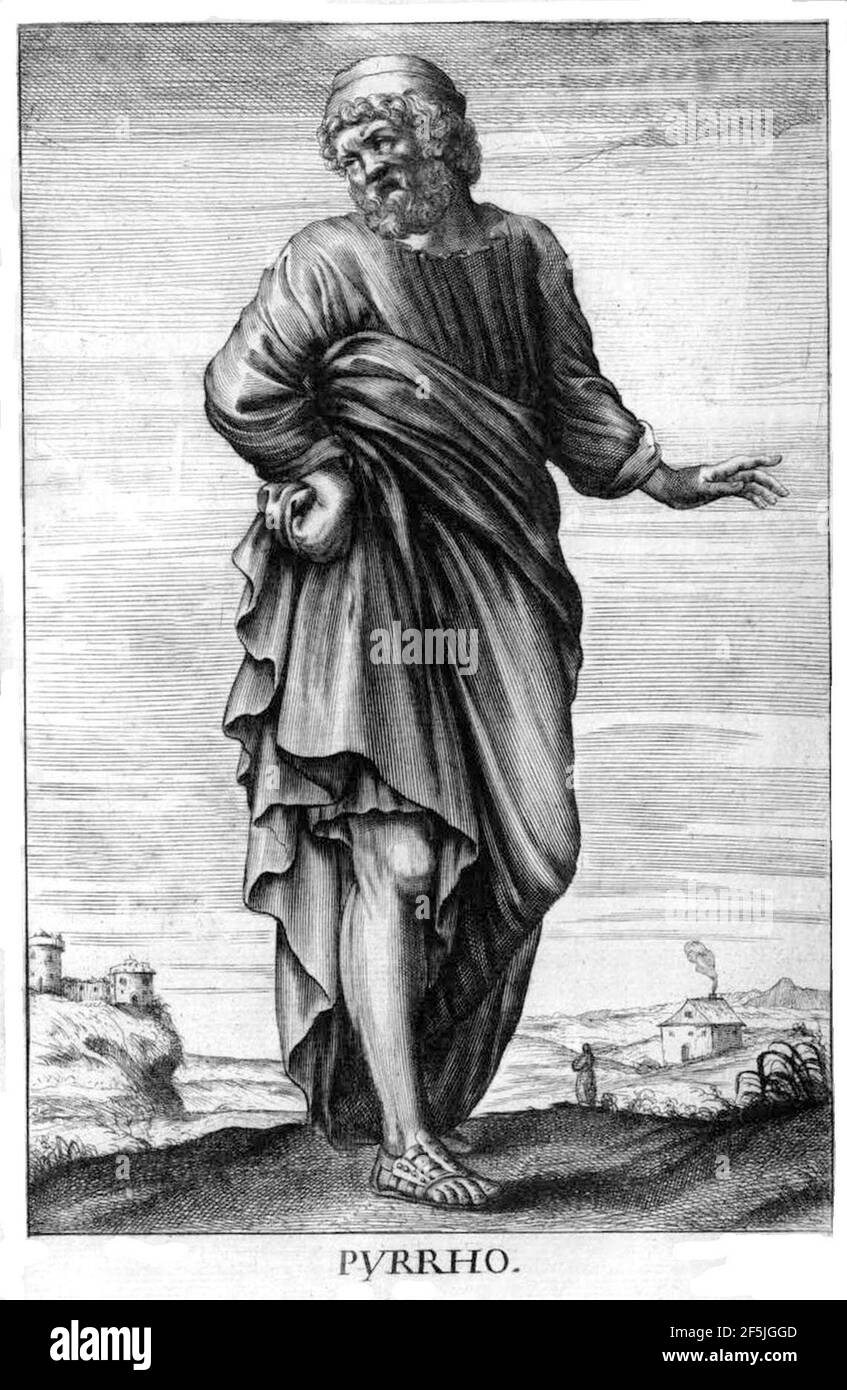 Pyrrho Pyrrho in Thomas Stanley History of Philosophy Stock Photo - Alamy