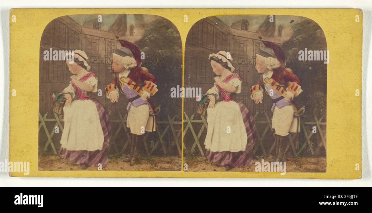 Mannequins in English costumes. Attributed to Thomas Sutton (British