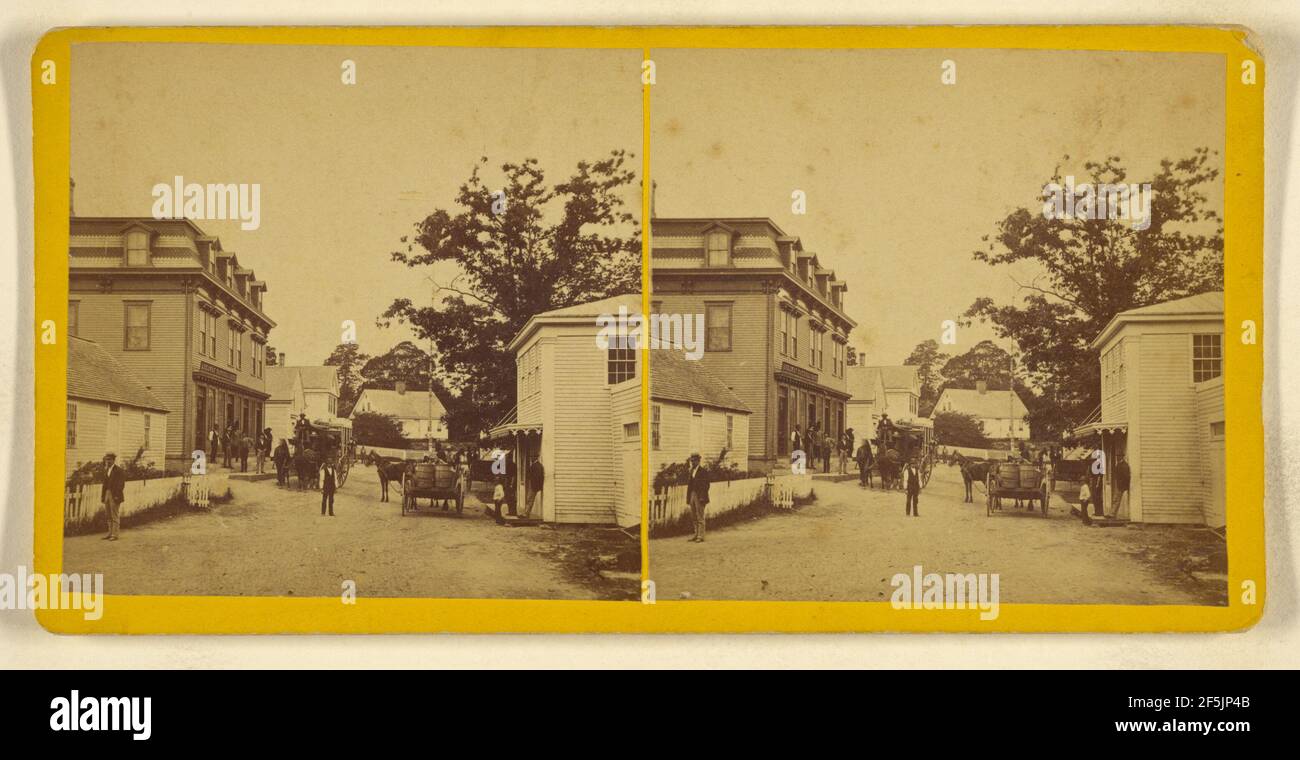 A view looking up Main Street. Ashaway, Rhode Island. O. Langworthy