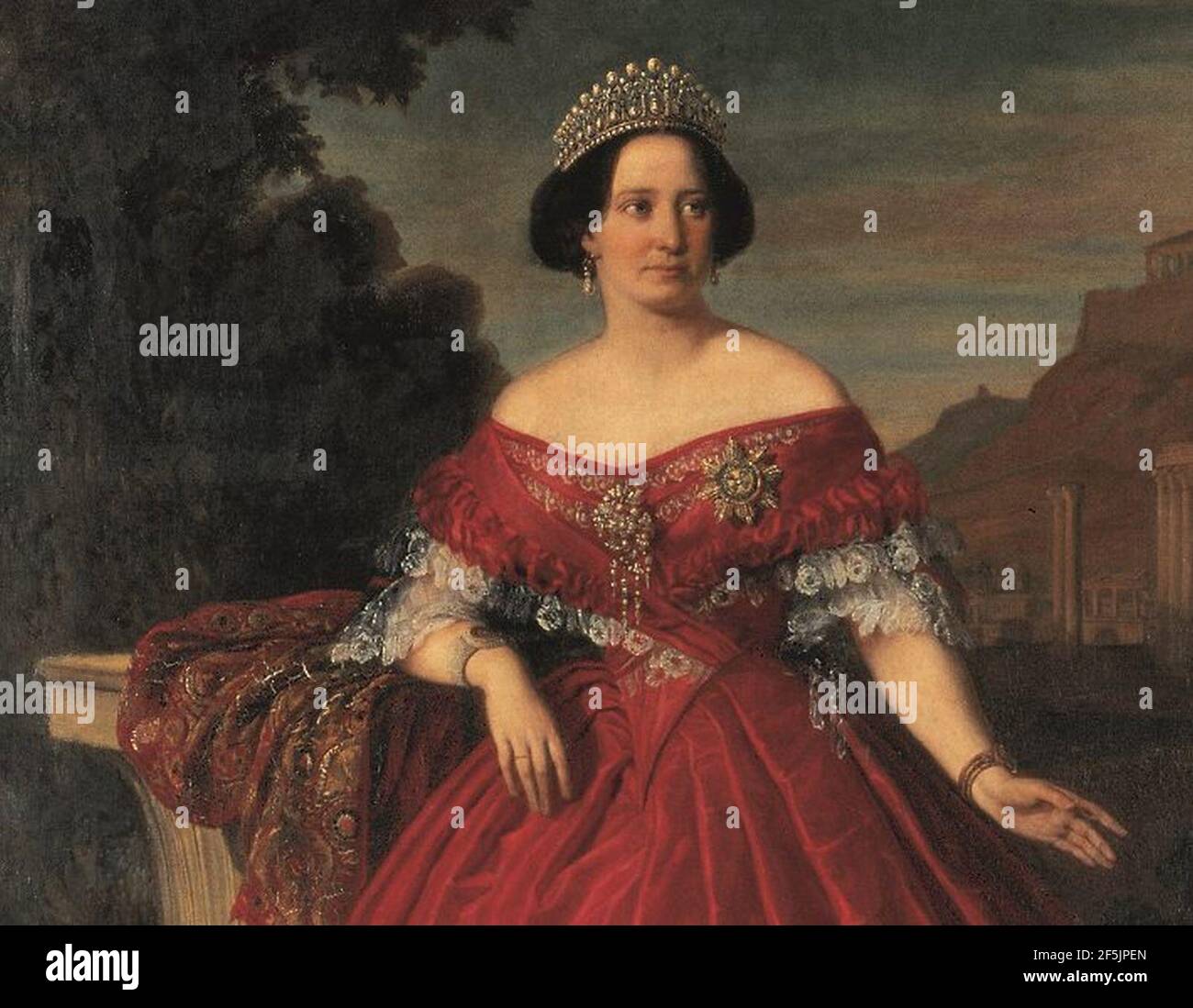 Queen Amalia of Greece. Stock Photo