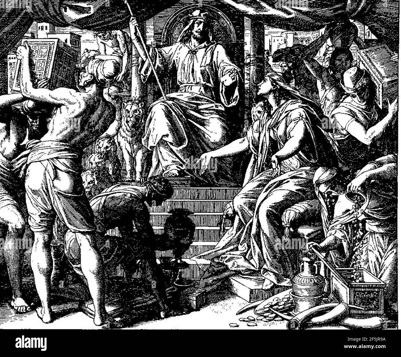 Queen of Sheba visits Solomon Stock Photo Alamy