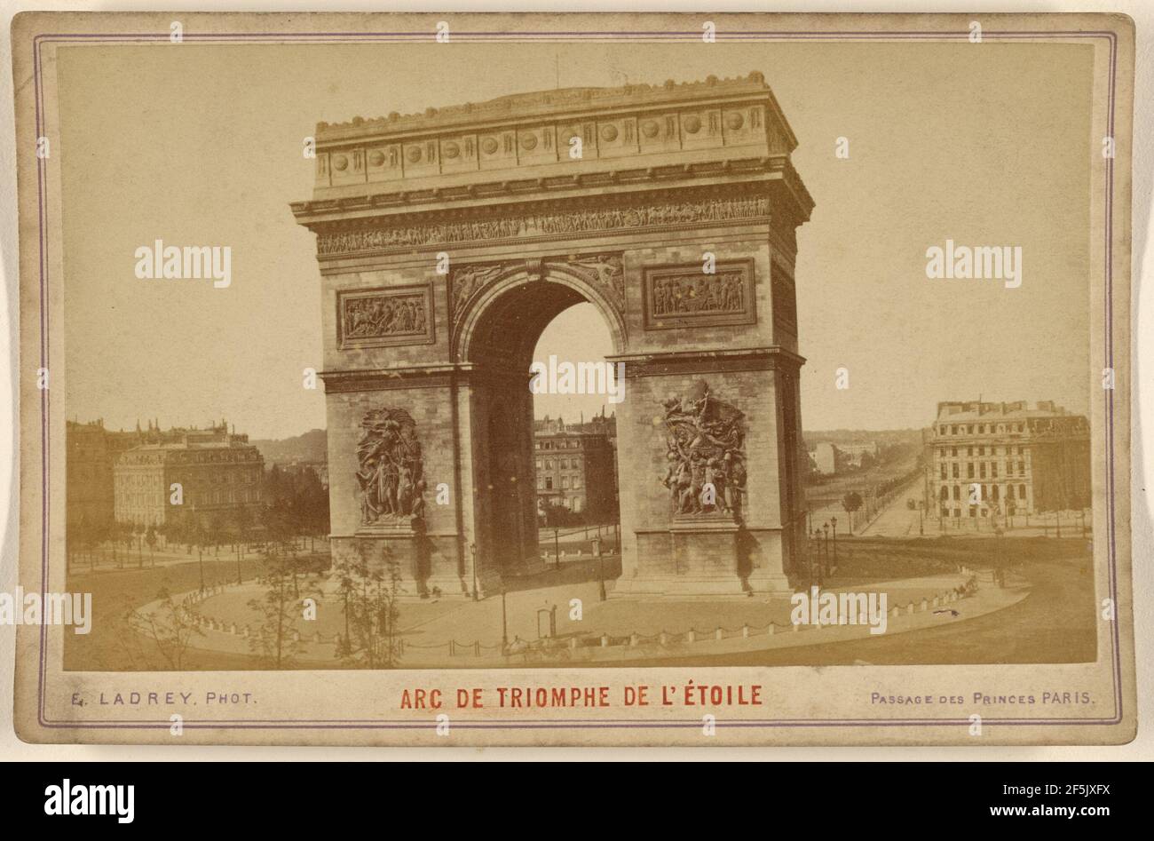 Arc de Triomphe de l'Etoile. Ernest Ladrey (French, active Paris, France 1860s) Stock Photo