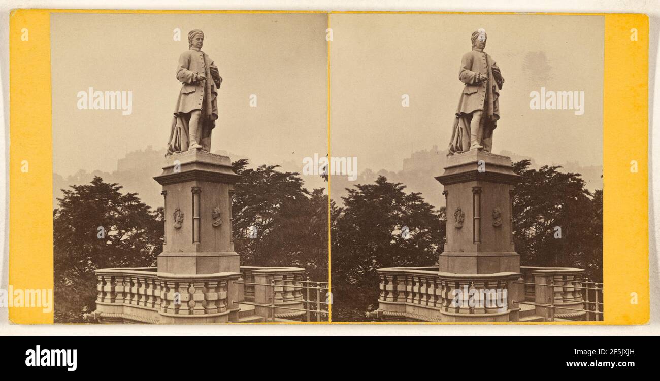 Allan Ramsay's Statue, Edinburgh. Archibald Burns (Scottish, 1831