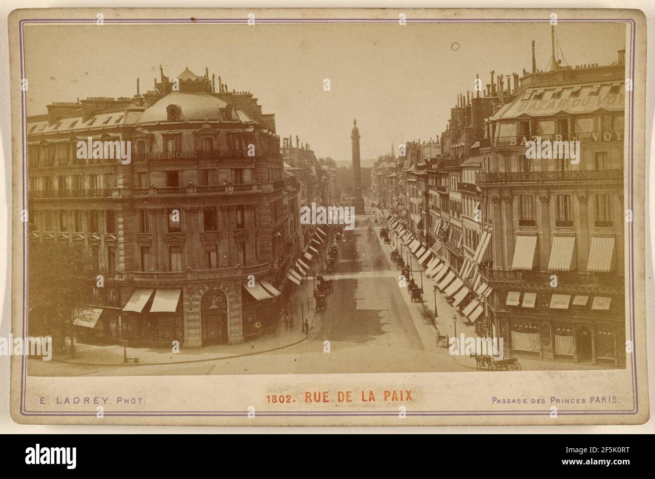 Rue de la Paix. Ernest Ladrey (French, active Paris, France 1860s) Stock Photo