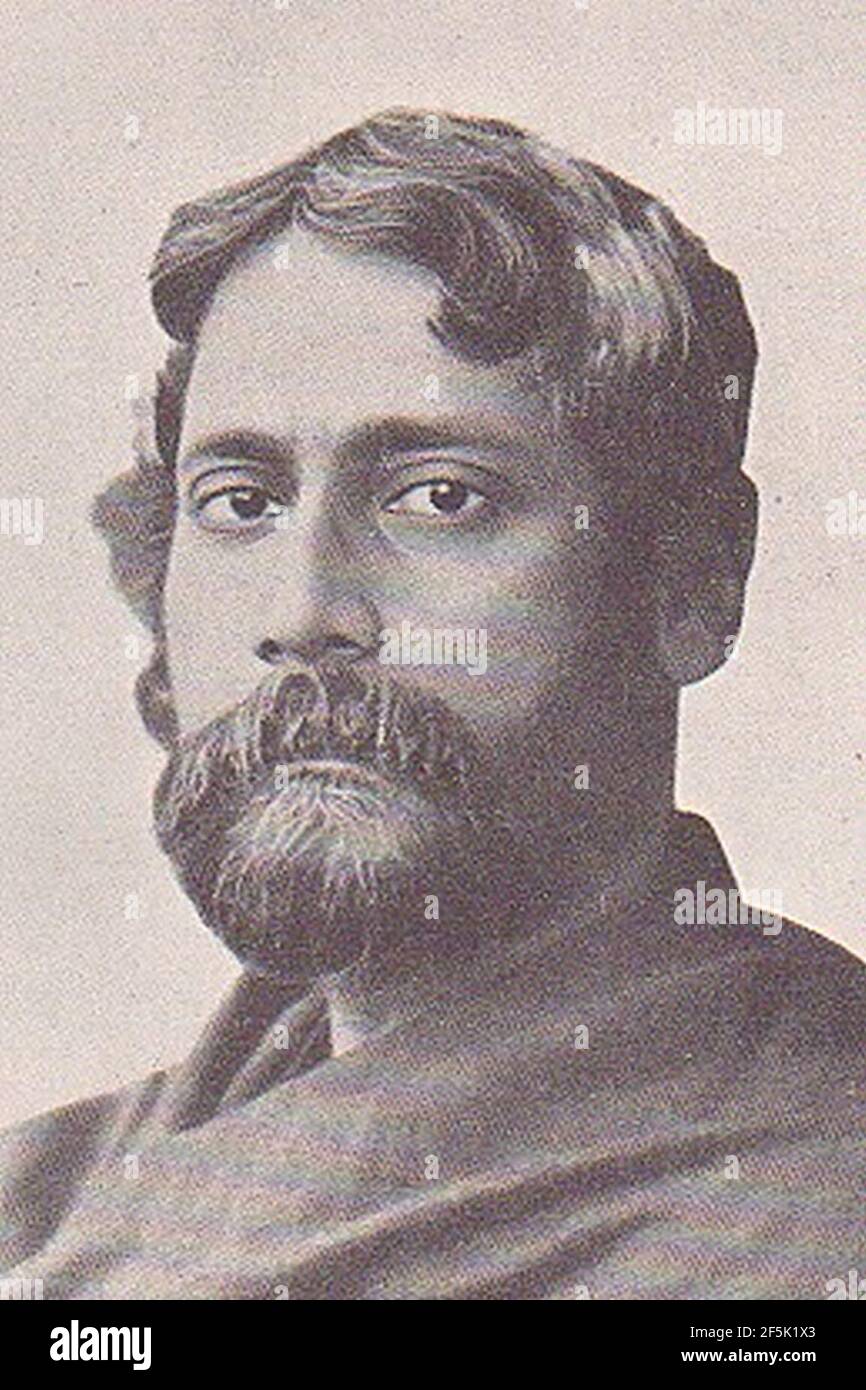 Rabindranath Tagore 1905-1906 Sukumar Ray. Stock Photo