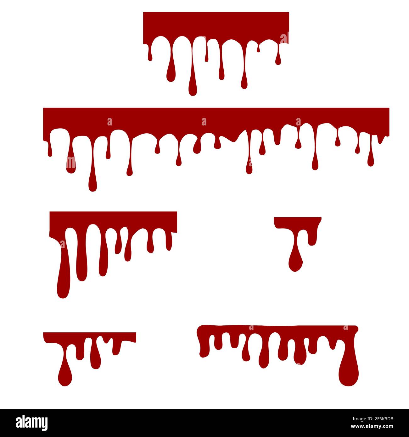 paint dripping on white background. dripping liquid sign. paint flows symbol. dripping blood logo. flat style. Stock Photo