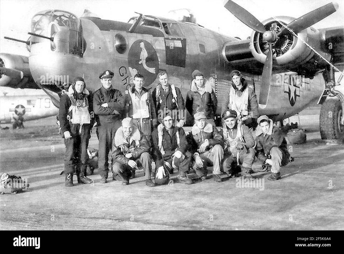 RAF Attlebridge - 466th Bombardment Group - Crew 421. Stock Photo