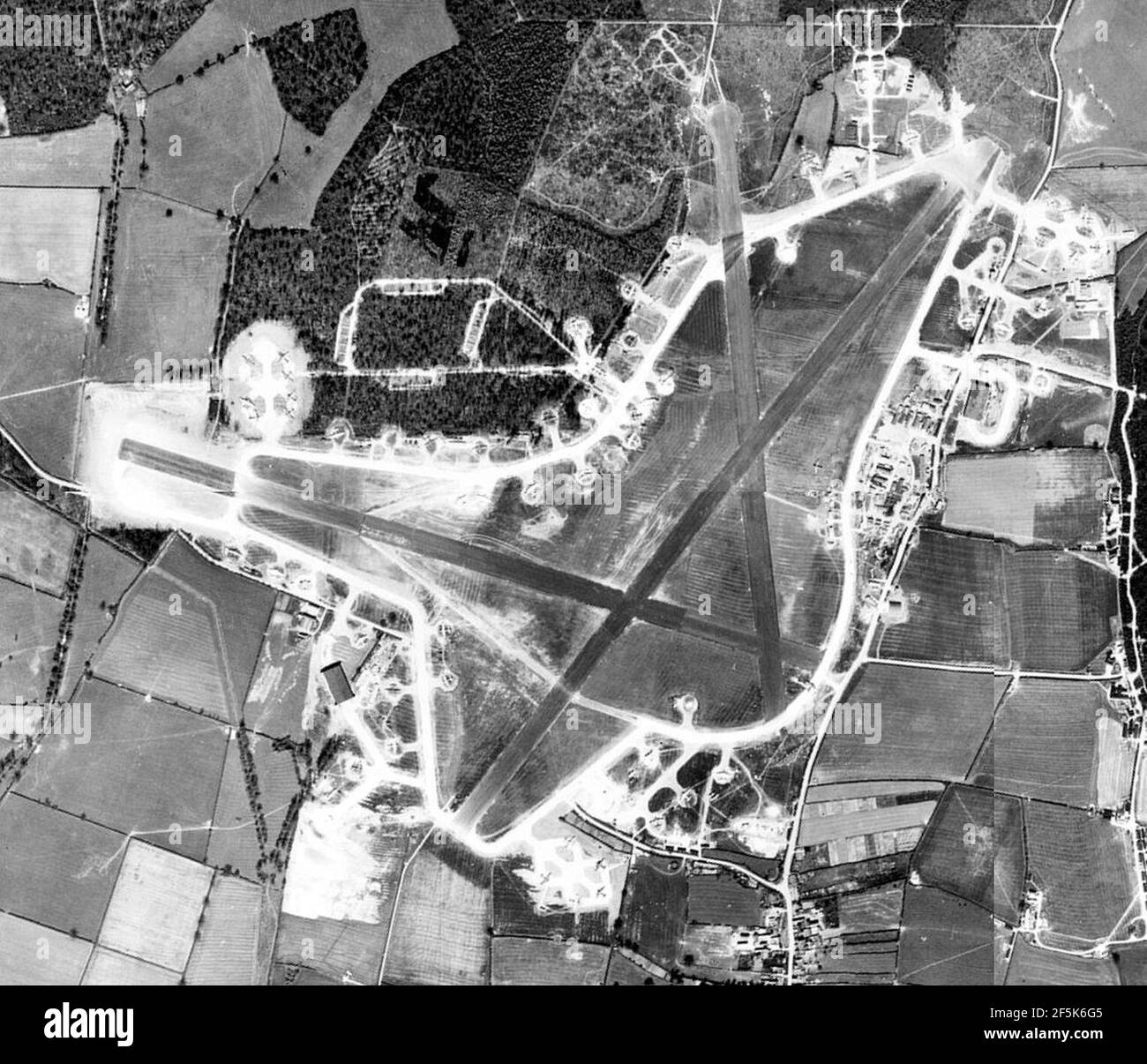 RAF Grafton Underwood - 22 April 1944 - Airfield. Stock Photo