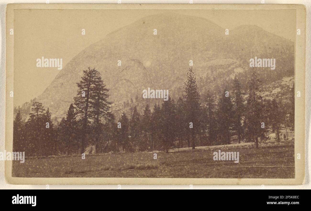The South Dome from the little Yo-Semite Valley, Mariposa County.. Lawrence & Houseworth Stock Photo