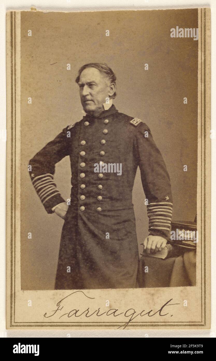 Admiral David Glasgow Farragut. Attributed to Mathew B. Brady (American, about 1823 - 1896) Stock Photo
