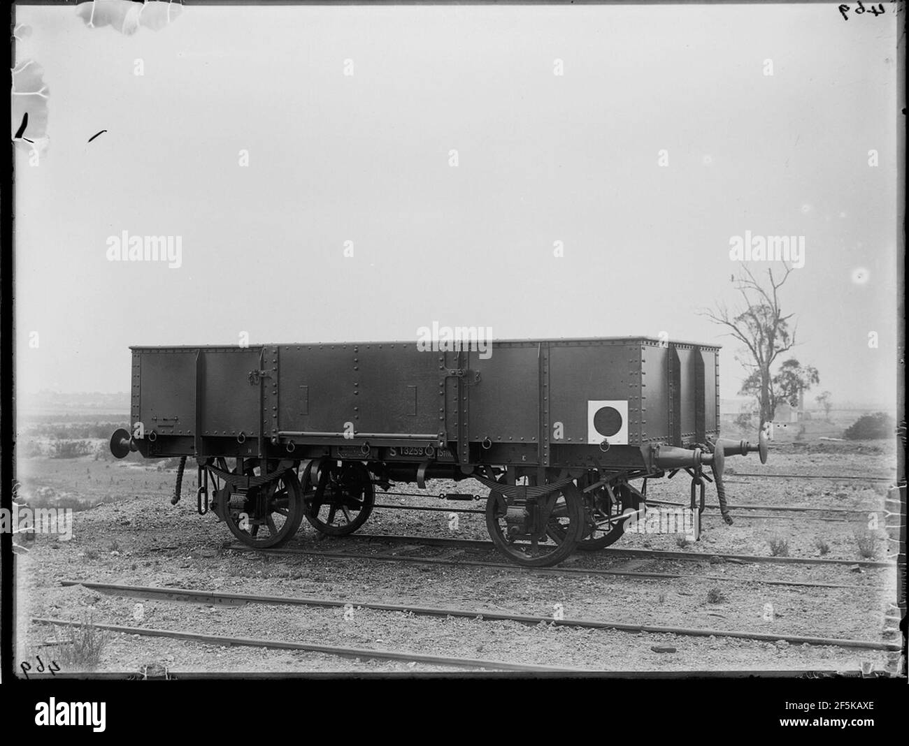 Railway goods wagon S13259 Stock Photo