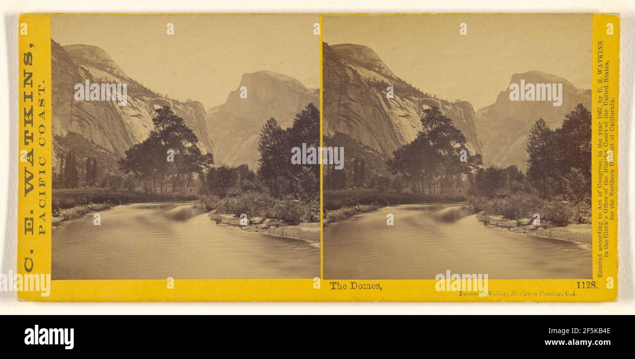 The Domes, Yosemite Valley, Mariposa County, Cal.. Carleton Watkins (American, 1829 - 1916) Stock Photo